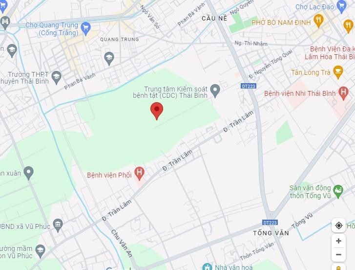 vị trí dự án khu đô thị kiến giang thái bình